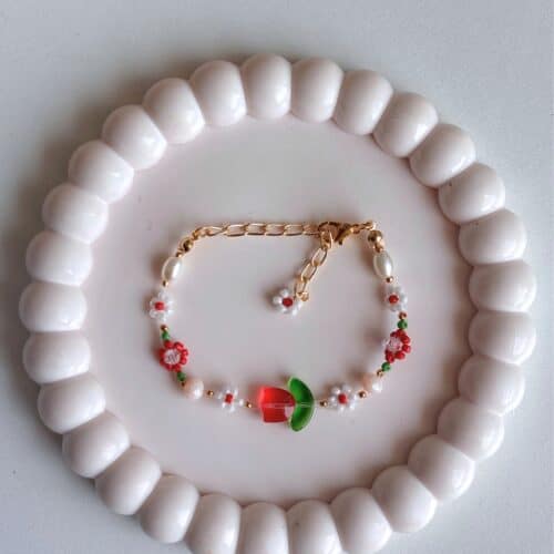 Red Tulip Bracelet