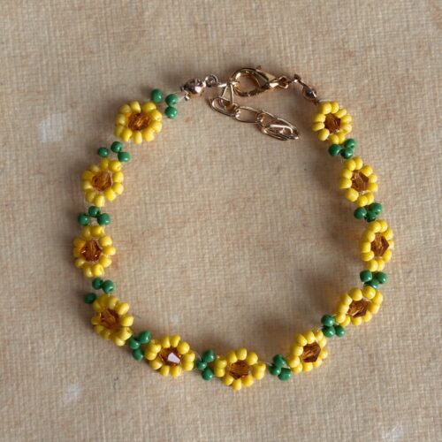 Yellow Sunflower Bracelet