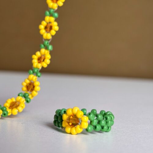 Yellow Sunflower Statement Ring