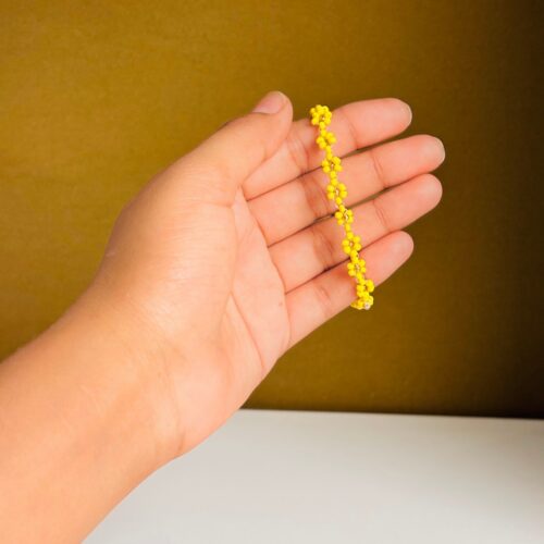 Yellow Daisy Flower Bracelet